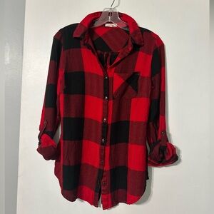 Maurice’s Women’s XS Buffalo Plaid Flannel Button-Up Shirt